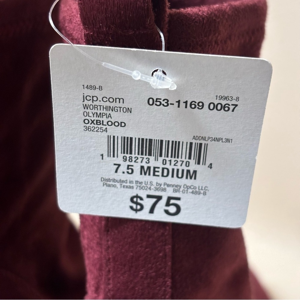 Worthington Womens Olympia Oxblood
Heel Booties Sz 7.5 - Picture 6 of 8